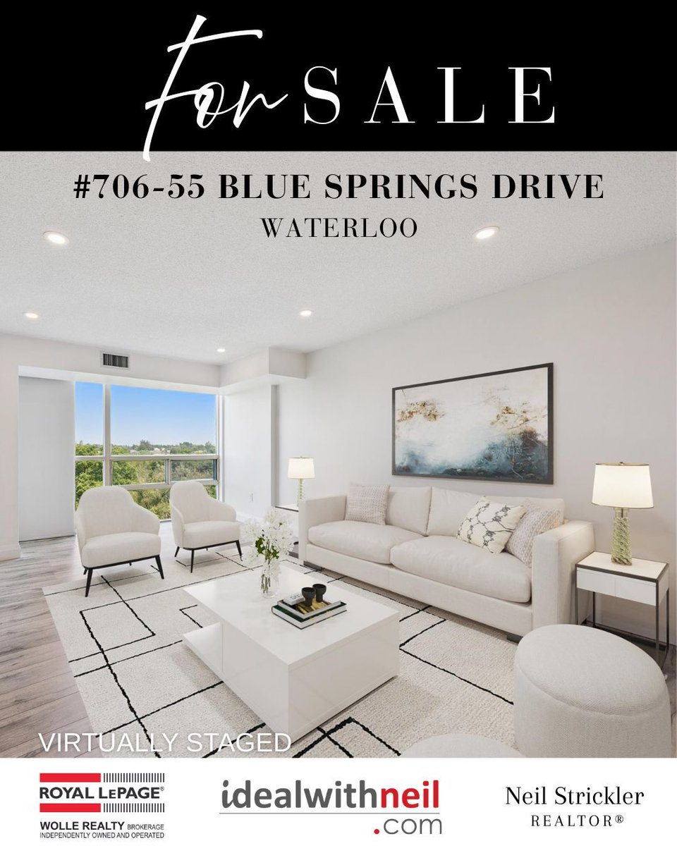 Discover tranquil, sophisticated condo living at The Atriums. 
✔ Spacious open-concept design 
✔ Modern kitchen with quartz counters
✔ Fresh updates
✔ 2 parking spaces✔ Amenity-rich building with features you’ll love to use
.
Explore the virtual tour buff.ly/Om3ZZpk