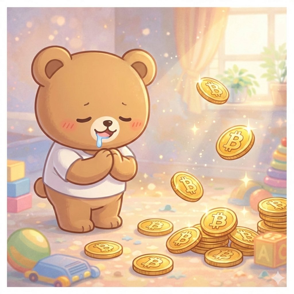 神様どうかお願いします🙏 明日の朝までに目標にしてた1500人フォロワー達成してますように… 明日の朝もビットコインのチャートが上がってますように…  子ぐま（1歳半）が夜泣きしないで朝までぐっすり眠れますように…