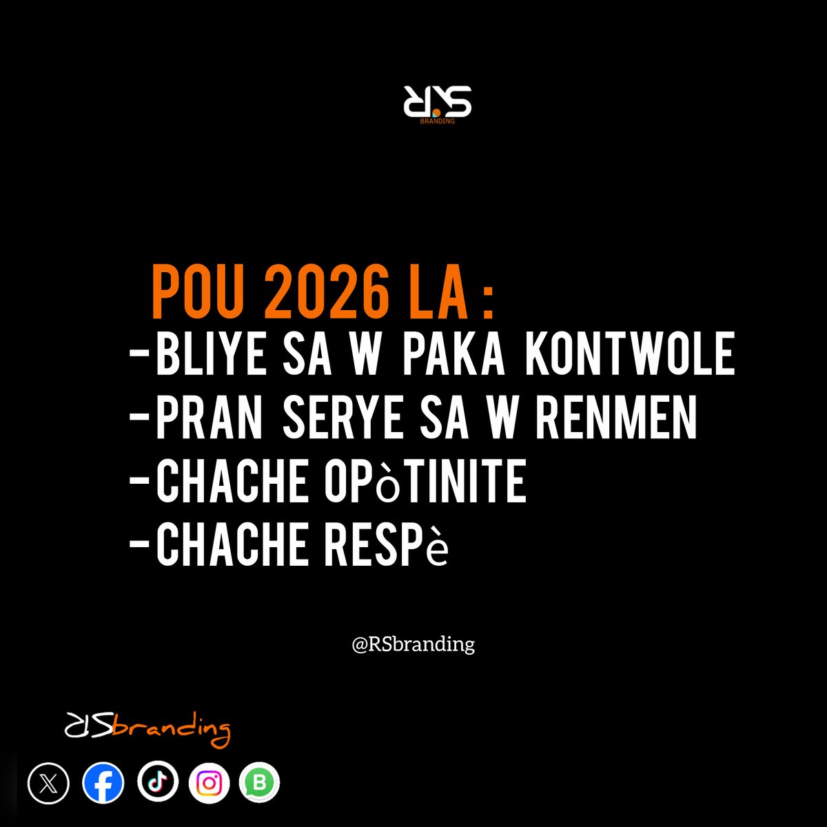 Pran okazyon an jodi a menm , tout tan w ap pedi tan sou sa k enposib pou w kontwole, w ap pèdi plis sa k posib pou w reyalize .

 Chache opòtinite,  ouvri lespri w , ou ka kreye l konsa w ka jwenn li nan men lòt moun .
#Rsbrandingtalk #motivasyon 
#tikozzri9 #antreprenarya