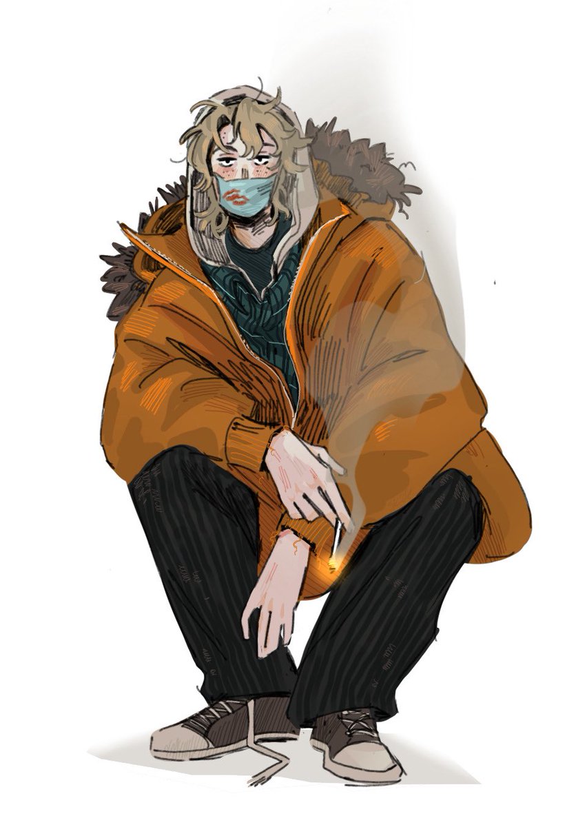 howre you gonna smoke with a mask on dude? #SouthPark #KennyMcCormick