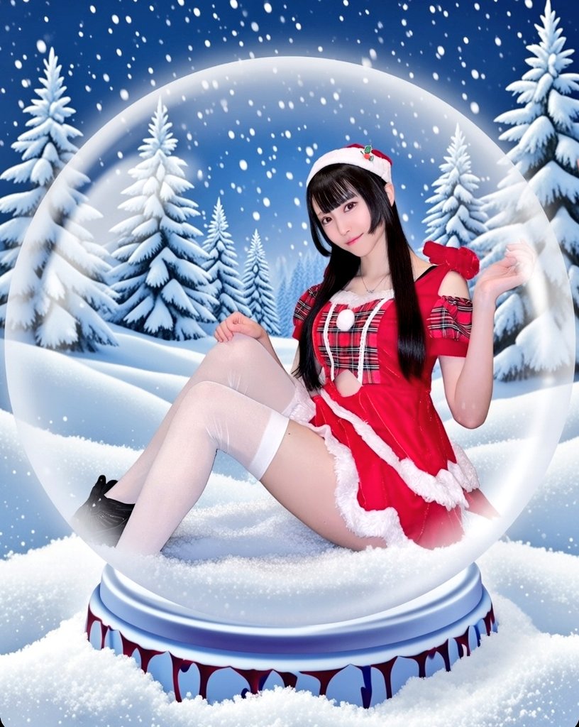 推しがさらに可愛い😍🫶 スノードーム風⛄️❄ ※投稿許可済み