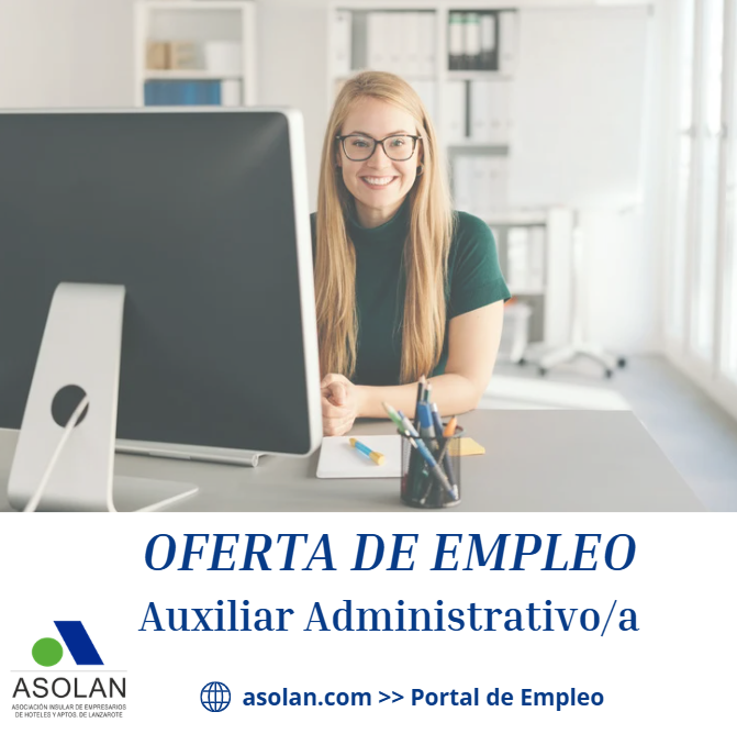 Asolan's tweet image. 🔔 ¡Buscamos Auxiliar Administrativo/a!

¿Tienes experiencia en planes de formación, te manejas bien con las herramientas digitales y disfrutas del trato con personas? 🖥️🤝

¡Entonces queremos conocerte!😊

📍Arrecife
👉 Incorporación inmediata
🌐Asolan » Portal de empleo