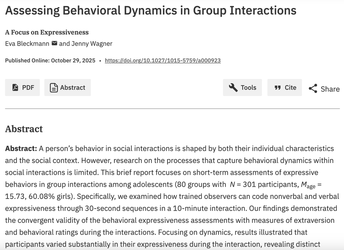 European Journal of Psychological Assessment tweet media