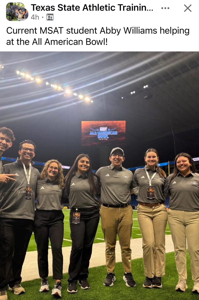 TravisSportsMed's tweet photo. Former Travis Tiger Abigail Williams doing big things in the athletic training world. Awesome to see. https://t.co/F3ZmM1vZUx
