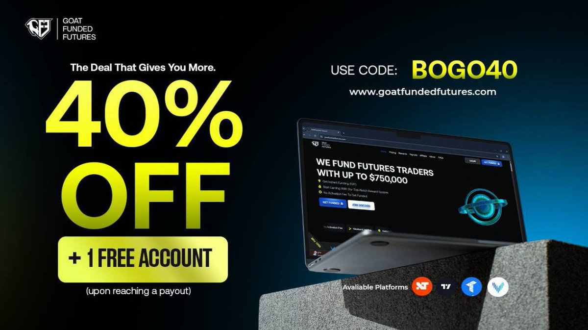 The_Servantt's tweet image. 🚨 40% OFF + 1 FREE ACCOUNT 🚨

Don't miss your chance and check out now 👇👇👇
checkout.goatfundedfutures.com/aff/372/