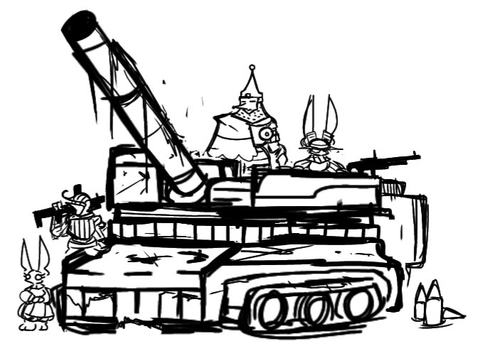 HelloAbyssal's tweet image. "Bit overkill for a counter attack" Quick doodle on my stuff

Related to that siege misc drawing I did
