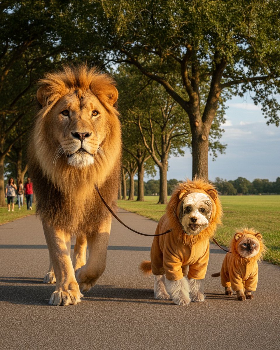 Happy National Dress Up Your Pet Day! To celebrate, ROARY dressed up his cat and dog as lions and officially expanded the pride.

#ROARLogistics #ROARY