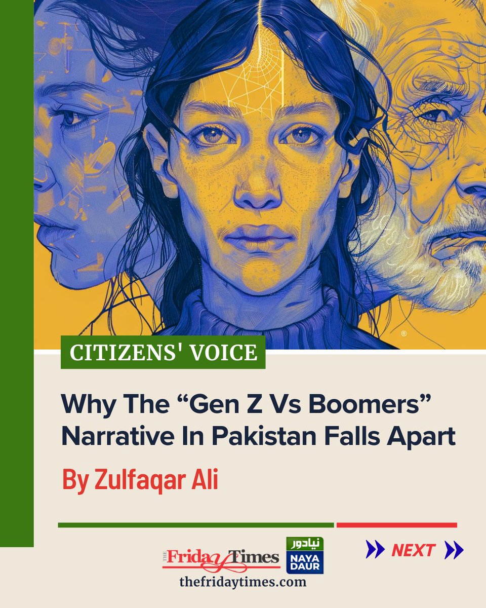 TFT_'s tweet image. Emotion without evidence weakens dissent. Pakistan’s youth deserve facts, nuance, and solutions—not slogans built on anger. 
By Zulfaqar Ali

Read more: thefridaytimes.com/14-Jan-2026/ge…

#FreedomOfExpression #CriticalThinking #YouthAndPolitics #PakistanDebate #EvidenceOverEmotion