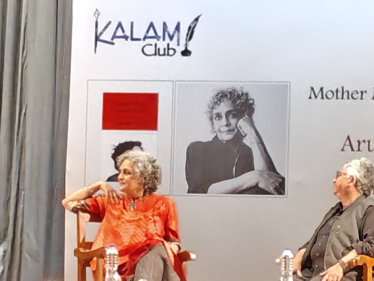 drcbjee's tweet image. First Public event and reading by #ArundhatiRoy outside Kerala after "Mother Mary Comes to me". 2 students sang the #Beatles song too. Kolkata makes me proud on such occasions.
