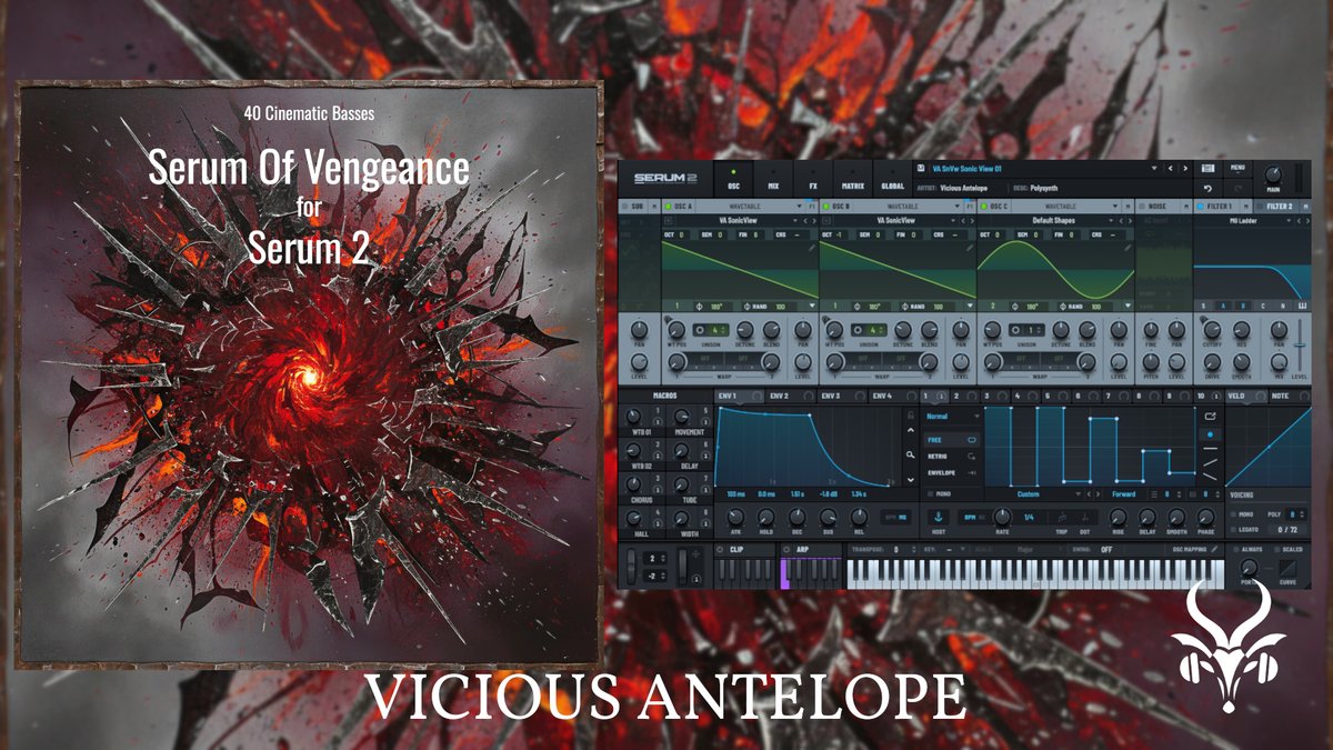 Step into pure sonic darkness! 💥🔥 Serum Of Vengeance is finally here with 40 intense presets designed specifically for Xfer Serum 2.

Access a world of gritty industrial basses and haunting cinematic textures. Whether you are scoring a sci-fi thriller or crafting heavy