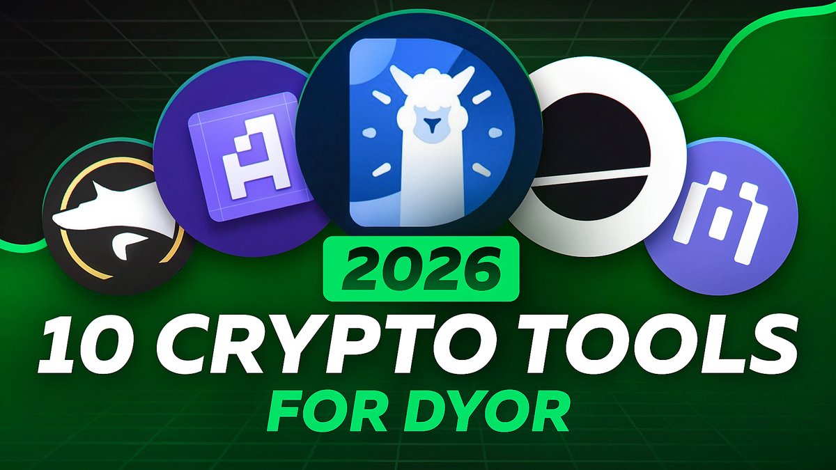 AltCryptoTalk's tweet image. NEW VIDEO! 📸

Here Are 10 IMPORTANT Crypto Tools You Need to DYOR in 2026!

Watch here: 👇
youtu.be/cN5Dytl0SDs

🚀 @DeFiLlama @Artemis #CryptoTools 🚀