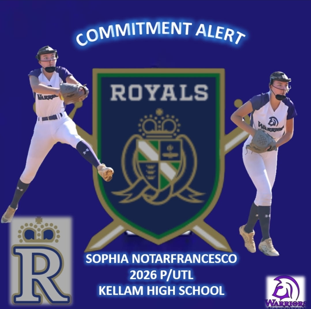 🚨Commitment Alert🚨 We are beyond proud to announce that <a href="/sophia_notar/">sophia notarfrancesco 2026</a>  has committed to @regentuniversity softball to continue her academic and athletic career. We can't wait to see you perform at the next level. So proud to call you a Warrior! 💜🖤💙🤍 <a href="/CoachBriCooper/">Bri Cooper (Burger)</a>