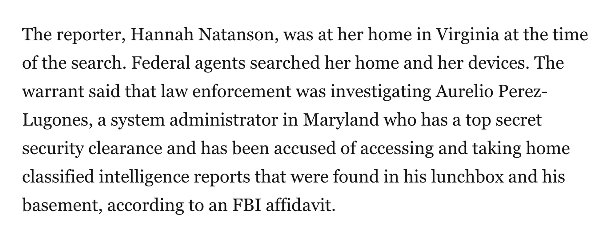 brianstelter's tweet image. The Washington Post's story about the search contains this detail about the apparent target: washingtonpost.com/national-secur…
