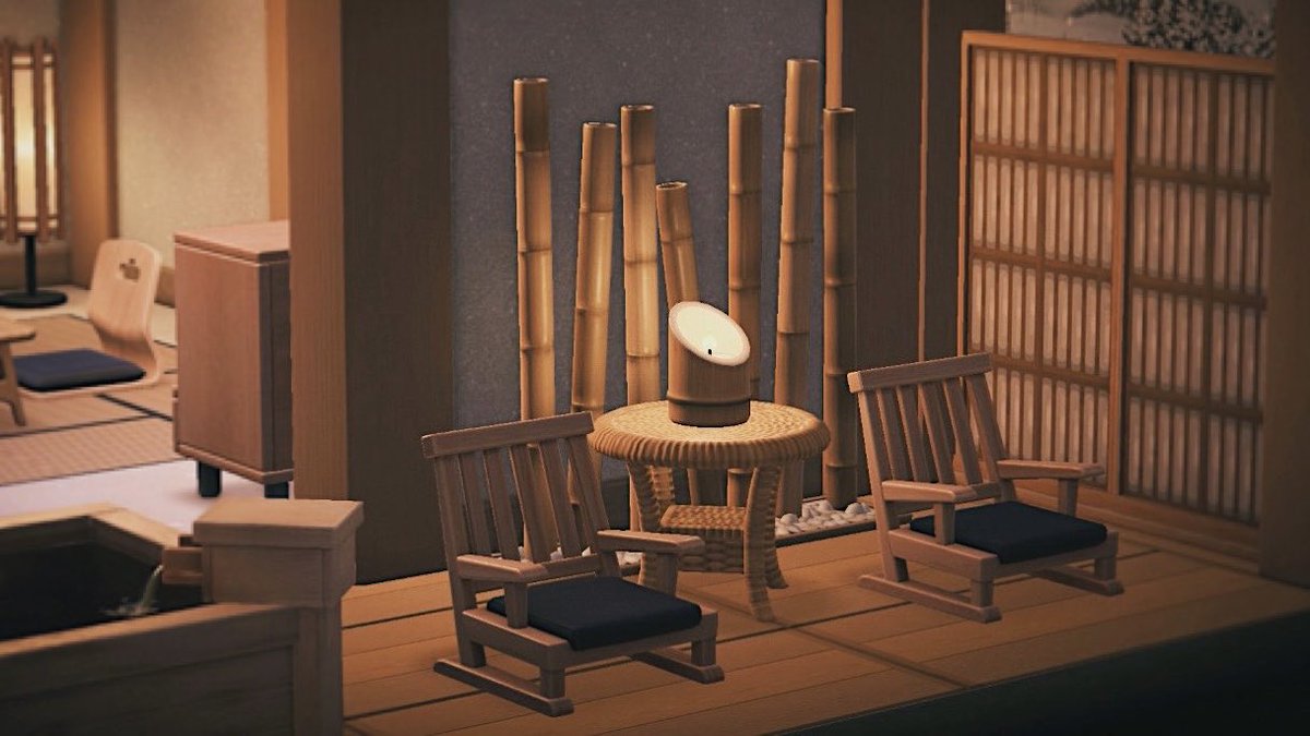 mori_kiki_selva's tweet image. - 露天風呂付き客室のある宿 -

アプデ来ましたね！
事前情報で出ていた和モダン家具を中心にレイアウトしてみました。

#あつ森
#あつ森アプデ