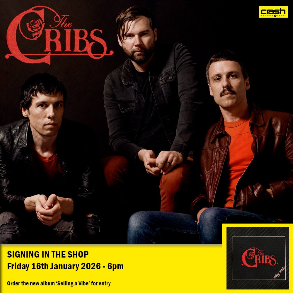 Just Announced <a href="/thecribs/">The Cribs</a> will be in the shop signing copies of the new album 'Selling A Vibe' this Friday at 6pm

Grab a copy of the album NOW via our website to help them in their chart battle 

 crashrecords.co.uk/products/cribs…