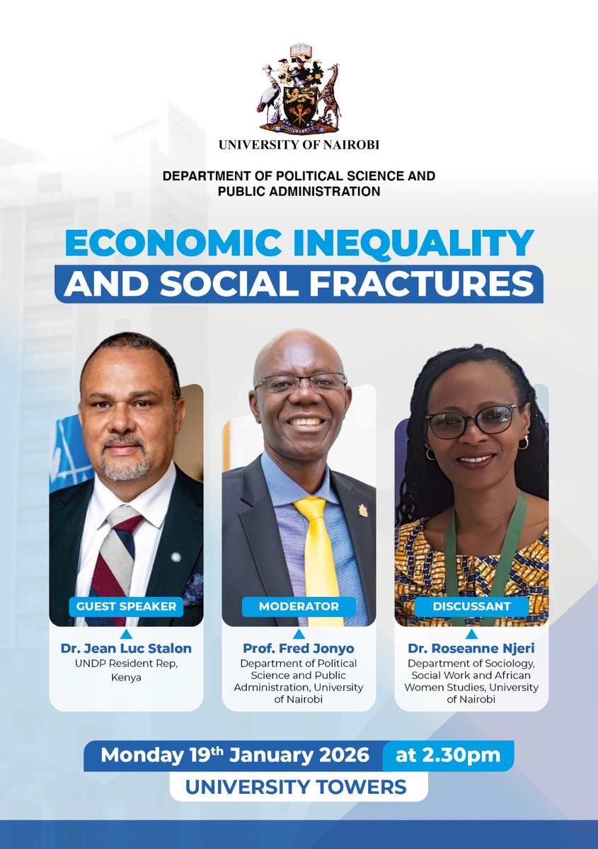 🎤 Looking forward to speaking at the University of Nairobi <a href="/uonbi/">University of Nairobi</a> on Inequalities &amp; Social Fractures.

🔑 the world needs to reinforce multilateralism - it is our strongest tool for shared prosperity!