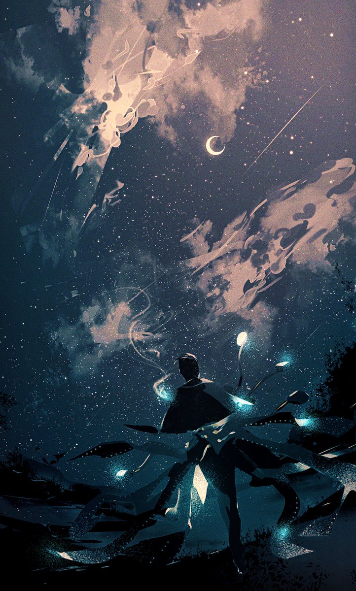 Curarpipi's tweet image. 星空を見上げるホームズ