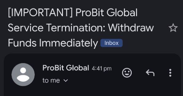 Mijanur660's tweet photo. Probit Global Exchange will Termination from 28 January. Withdraw your fund before 28 January. #probitglobal