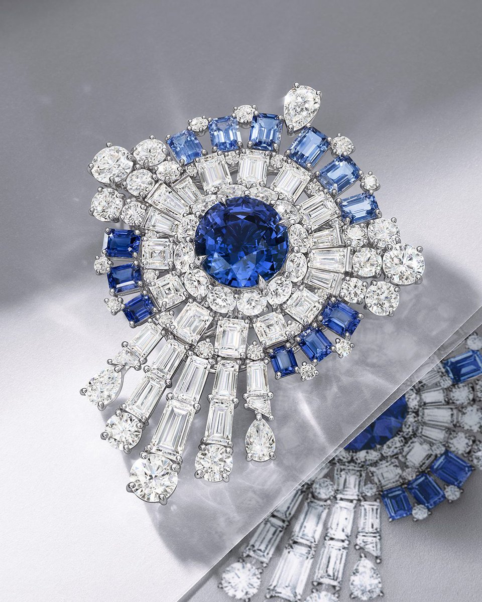HarryWinston's tweet photo. Glamour is timeless. This Talk to Me, Harry Winston piece captures the glamour and craftsmanship of the House with a radiant sapphire, a halo of diamonds, and a delicate setting that moves with the wearer. Explore the collection: https://t.co/p2qx1PXXN5 #HarryWinston #WinstonHighJewelry