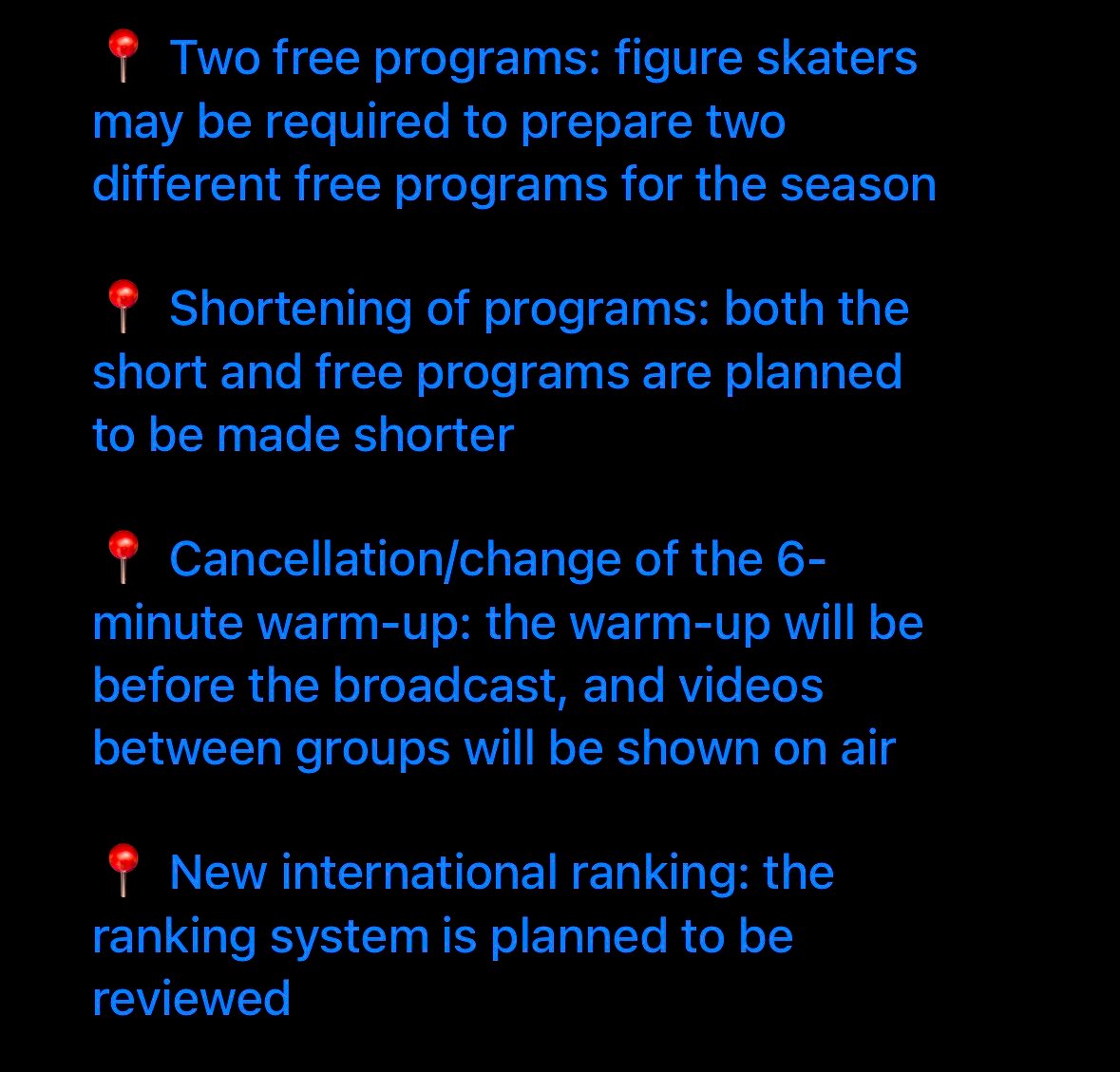 quadsalchuwu's tweet image. ‼️‼️ ISU Council Discussed implementing these changes in the 27/28 Season ‼️‼️