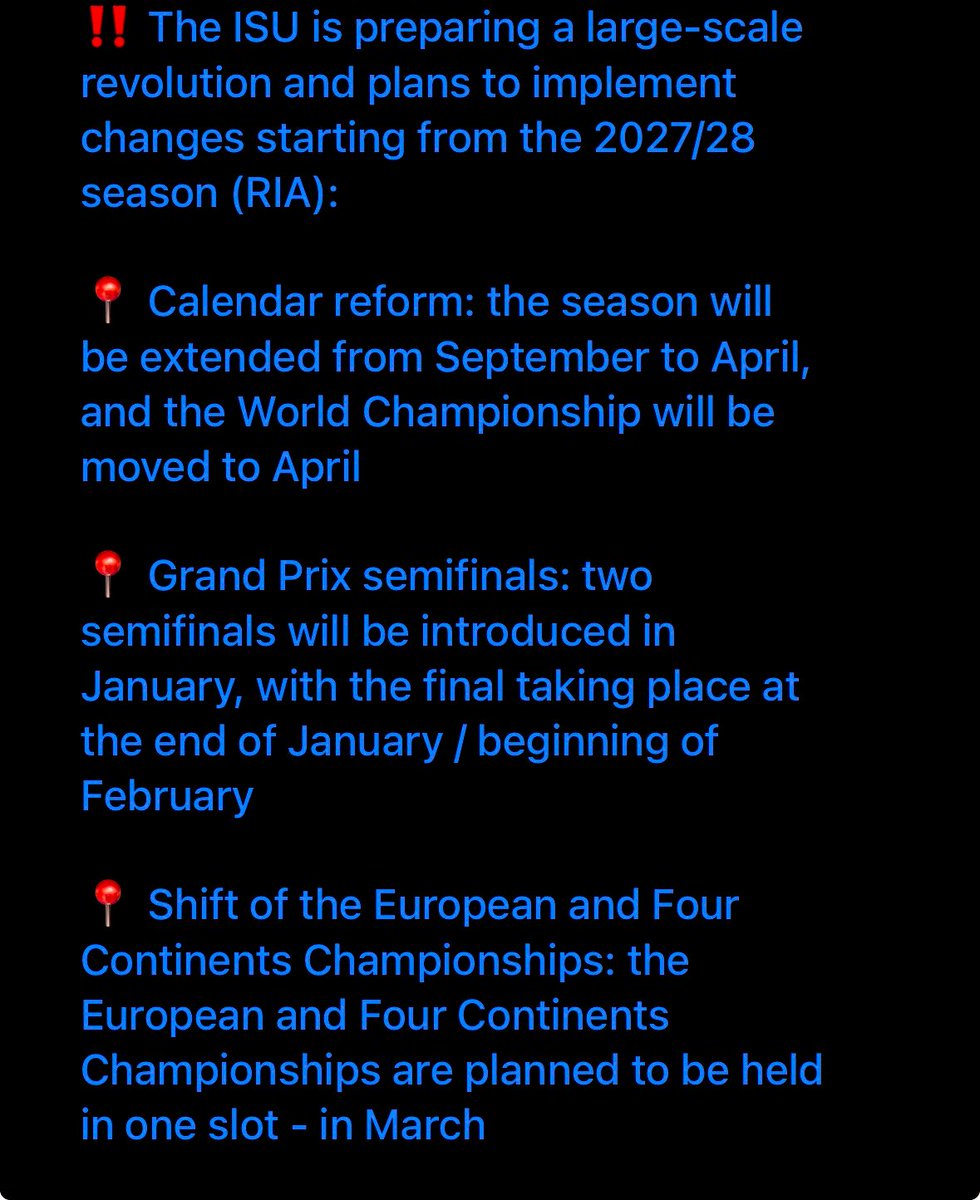 quadsalchuwu's tweet image. ‼️‼️ ISU Council Discussed implementing these changes in the 27/28 Season ‼️‼️