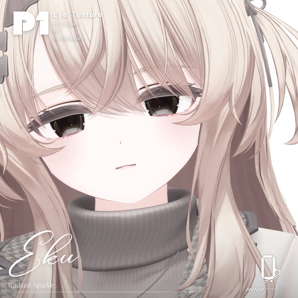 NEW!『Sparkle Eye Texture』【18avatar対応】
#lab0bo エク Eku &amp; ルミナ Lumina Ver追加

🖤13 Colors

▪ 販売 DL ▪
emptylab0.booth.pm/items/6074156

#booth_pm #BOOTH #VRChat #VRC
#Eku3D #ルミナ3D