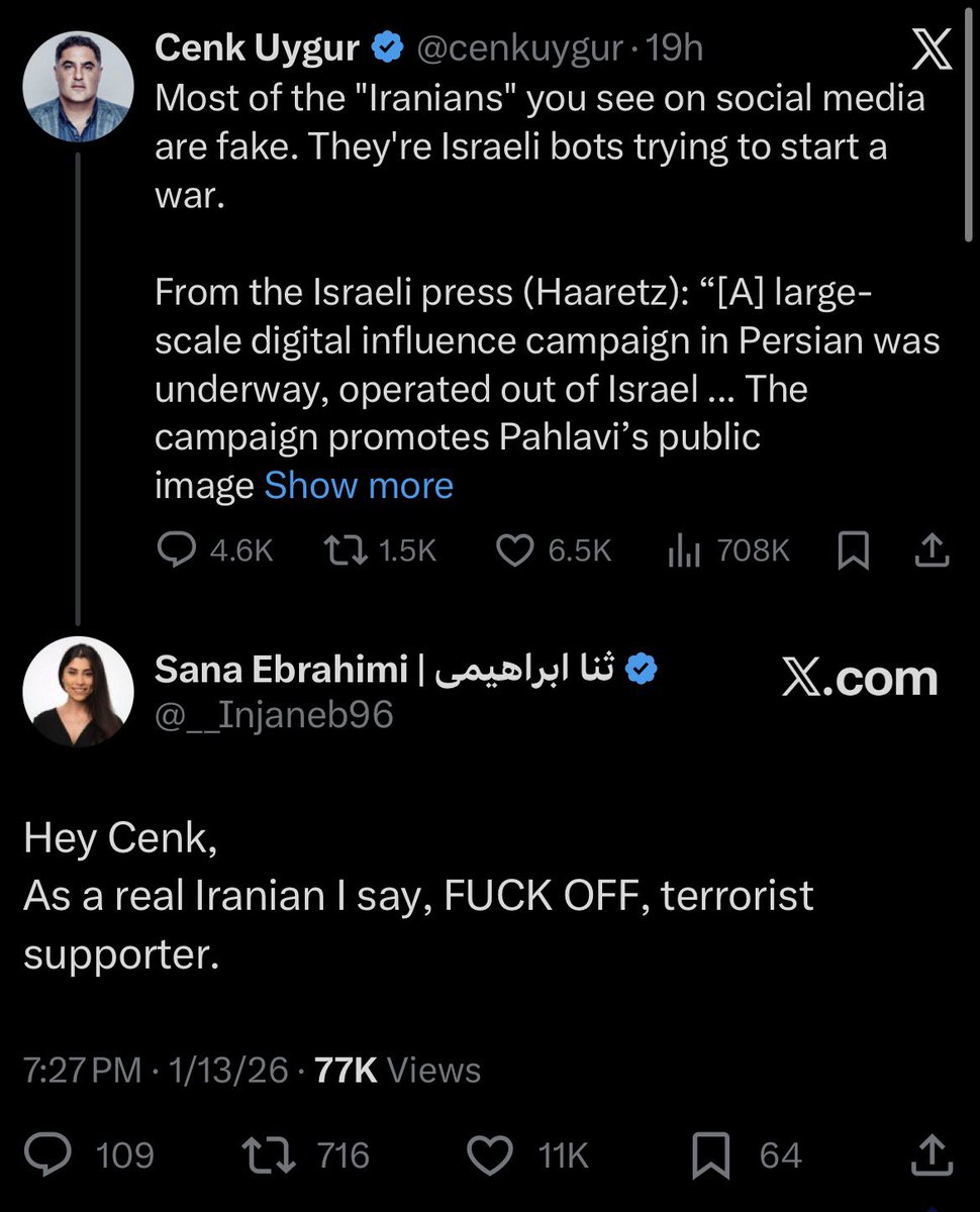 Cenk was ratiod.