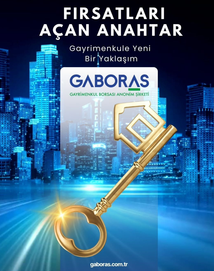 Fırsatları açan anahtar,
gayrimenkule yeni bir yaklaşım. 🔑

GABORAS; konut, arsa ve ticari gayrimenkul yatırımlarını
tek bir dijital çatı altında buluşturarak
alım–satım ve yatırım süreçlerini daha erişilebilir hale getirir. 💻📊

Geniş portföy yapısı, dijital altyapısı ve