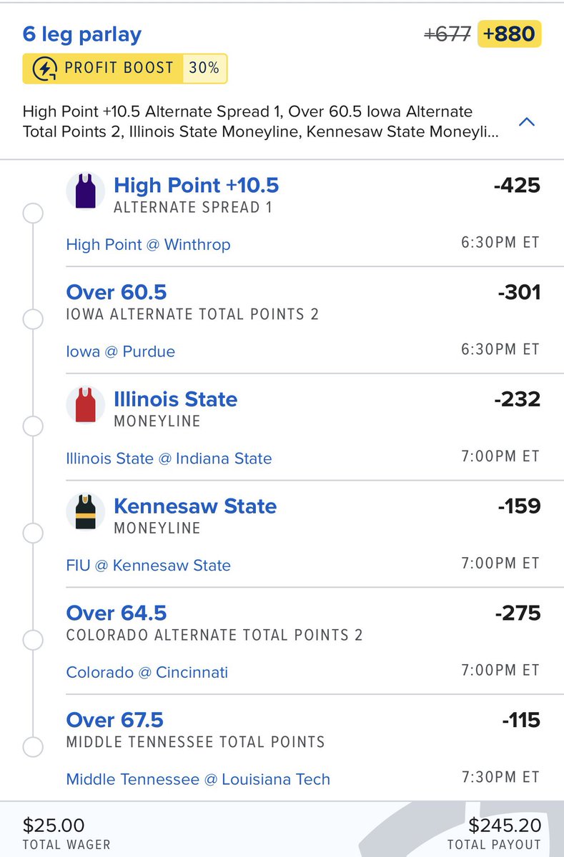 BigToney8's tweet image. 🏀 NCAAB PARLAY 🏀

Link to all sportsbooks below ⬇️

betfinder.short.gy/OwU0Ua

$25-----&amp;gt;$245🔥

#CollegeBasketball #NCAAB #BettingPicks #GamblingTwitter