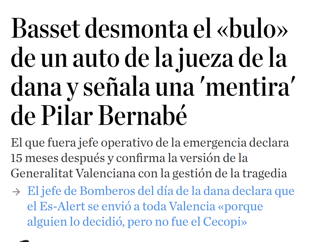 GuillermoRocaf1's tweet photo. BOMBAZO🎯: La Delegada del Gobierno de @sanchezcastejon OCULTÓ al CECOPI el DESBORDAMIENTO del Barranco del Poyo durante la DANA de VALENCIA que provocó el mayor número de MUERTES 👇😱

@pilarbernabe MINTIÓ en sede judicial pues en realidad OCULTÓ al CECOPI que la Alcaldesa de Paiporta le avisó del colapso del puente de esa localidad a las siete de la tarde 🎯

La Alcaldesa de Paiporta estuvo en contacto con ella (véase POST anterior, según declaraciones de la propia Alcaldesa👇) pero la información trasladada la mantuvo en SILENCIO aunque en sede judicial dice que sí informó al CECOPI

¿Por qué, PILAR? 😡

¿Pedirá la Jueza de Catarroja la lista de mensajes y llamadas entre Pilar Bernabé y la Alcaldesa de Paiporta? 

Todos sabemos que NO porque esa Jueza está al servicio del @PSOE de @sanchezcastejon para TAPAR sus crímenes de la DANA 👊

https://t.co/XZx6SU6wzr