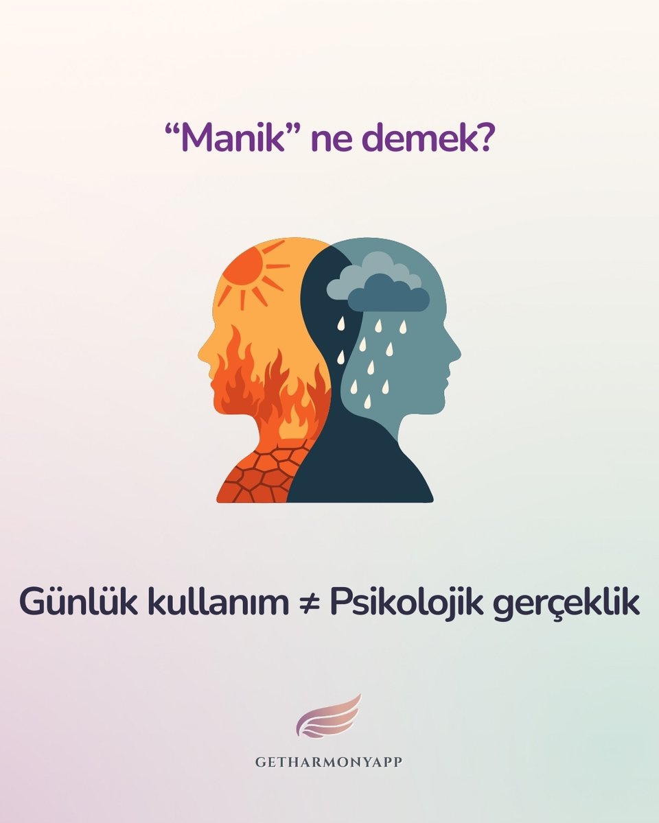 GetHarmonyApp's tweet photo. Psikolojide sık sık duyduğumuz 'Manik' terimi, aslında nedir?

#GetHarmonyApp #manikdepresif #manikepizot #bipolar #ikiuçlubozukluk #ruhsağlığı https://t.co/R2uGQnCAU6