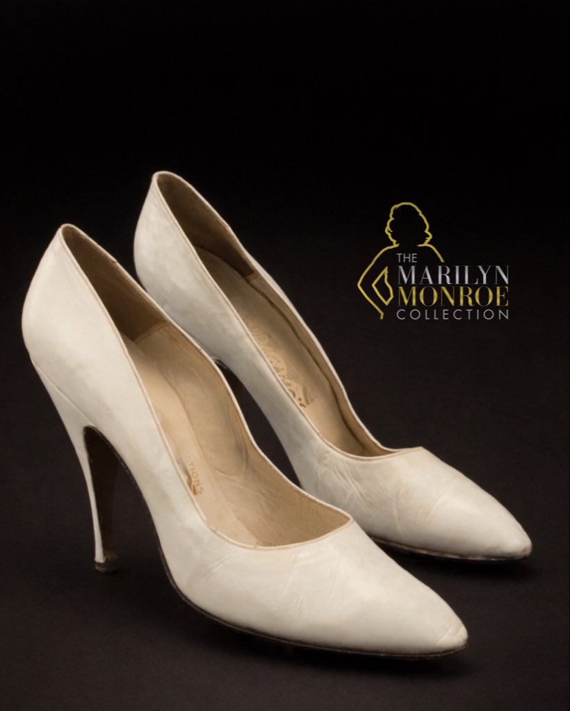 MMCollection's tweet image. Marilyn Monroe’s Ferragamo shoes. 👠 Elegant by design. Powerful by proof. Preserved not for beauty alone, but for their documented history. Originally offered at the 1999 Christie’s auction, The Personal Property of Marilyn Monroe. Preserved with history. Presented with care.