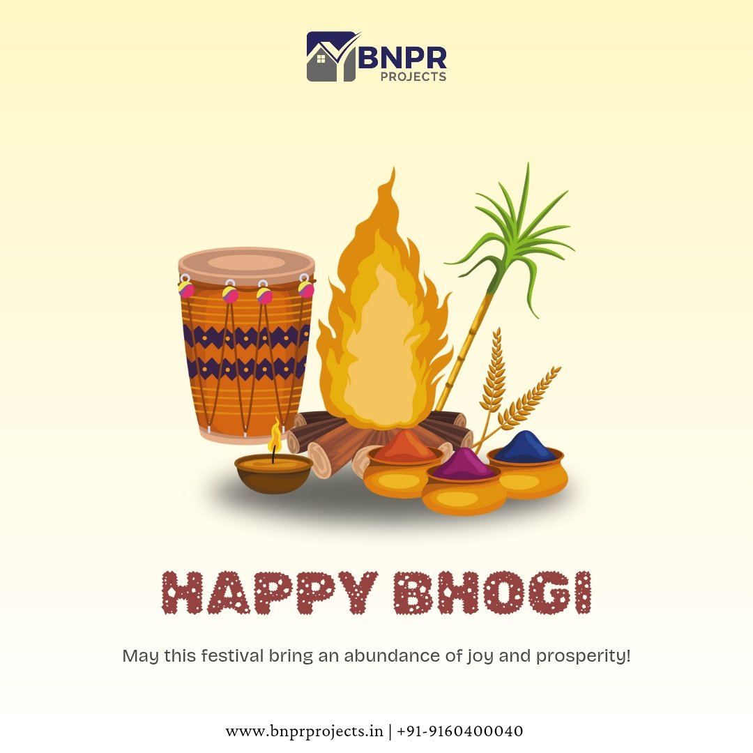 BnprProjects's tweet photo. Wishing everyone Happy Bhogi!

#happybhogi #happypongal #happylohri #firstfestivaloftheyear #bnprprojects https://t.co/UM83G7Q2xr