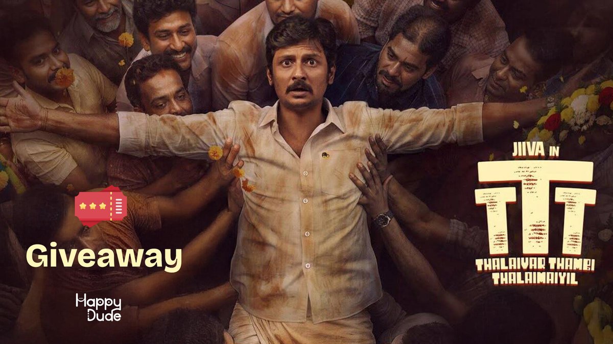 🚨 #ThalaivarThambiThalaimaiyil TICKETS GIVEAWAY of your own show choice! 🥳

We are giving away 2 FREE TICKETS to watch the laugh riot, fun entertainer that's receiving positive response ❤️

• Follow <a href="/happydude_in/">Happy Dude</a> 
• RT &amp; LIKE this tweet
• Mention your District &amp; Area in