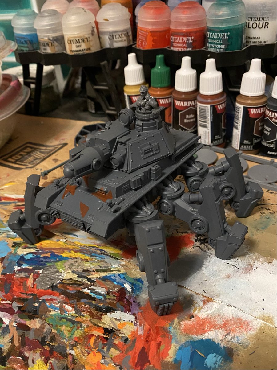 It’s Wednesday and that means Work In Progress time. So far, I’ve got the Panzer IV X primed, basecoated, and started roughing in the camo pattern. I’ve seen a lot of great patterns to choose from and I think I’m gonna go with the same camo as Warlord Games currently has