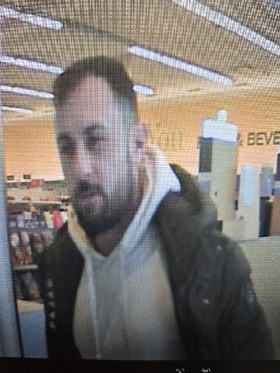 HPS officers are attempting to identify this suspect who is responsible for a theft on January 11th from a pharmacy totalling over $3K. He is responsible for similar thefts in Mount Forest &amp; Listowel the same day. Anyone with info is asked to contact HPS or <a href="/CrimeStoppersGB/">Crime Stoppers GB</a>.