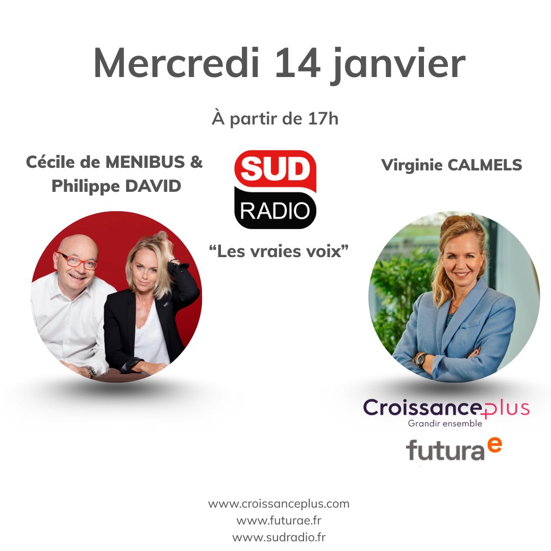 On se retrouve à 17h sur ⁦<a href="/SudRadio/">Sud Radio</a>⁩ avec ⁦<a href="/cecile2menibus/">Cécile Hellouin de Ménibus ♕</a>⁩ ⁦<a href="/PhDavidMtb/">Philippe DAVID⭐⭐</a>⁩ et ⁦<a href="/BilgerPhilippe/">Philippe Bilger</a>⁩ dans l’émission « les Vraies Voix »