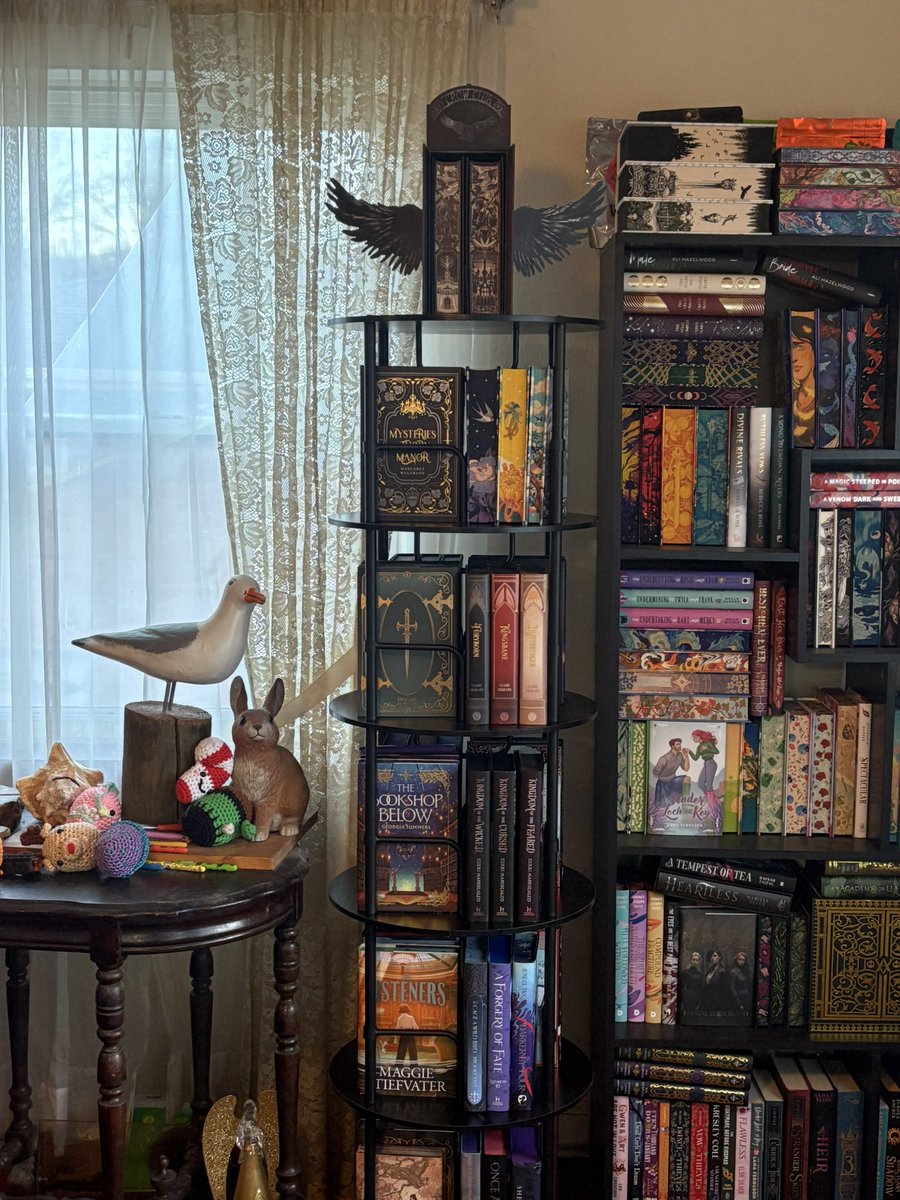 laney_bug09's tweet photo. I currently have 7 bookshelves up and my own little reading corner🥰🥰 2026 is starting off well https://t.co/xwUf35wI85