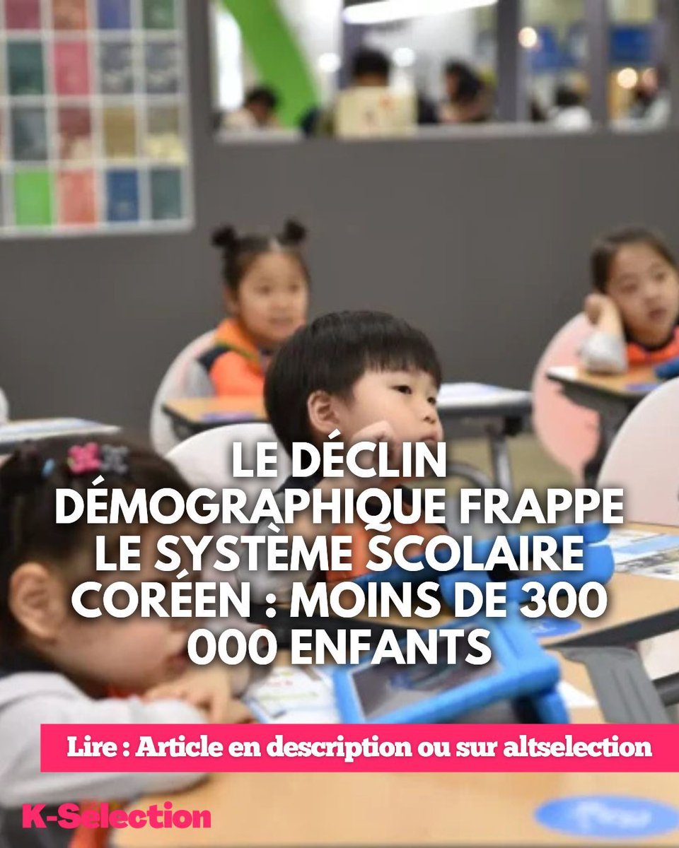 ALTKSELECTION's tweet image. Cette année, le nombre d’enfants qui commenceront l’école primaire en Corée descend altselection.ouest-france.fr/le-declin-demo…