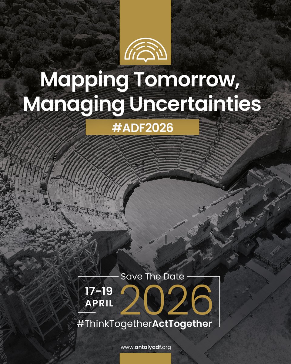 #ADF2026 will be held under the theme “Mapping Tomorrow, Managing Uncertainties” between 17–19 April 2026.

See you in Antalya!

#MEET4DIPLOMACY