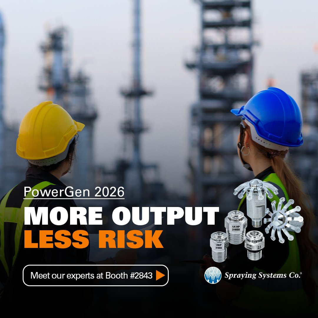 Beat the summer heat with HP FogJet® nozzles—engineered for precise droplet control and increased turbine output.
✅ Higher density air
✅ Smarter cooling performance
 
📍 Let’s talk at PowerGen 2026 – Booth #2843

#TurbineEfficiency #HPFogJet #PowerGenCooling