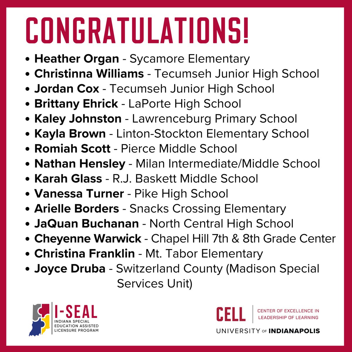 CELL at the University of Indianapolis tweet media