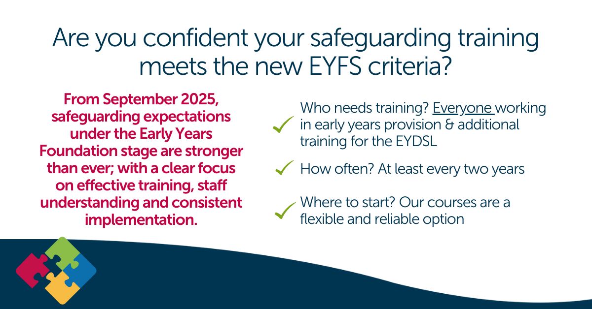 At Safeguarding Support Ltd, we offer safeguarding courses for Early Years Practitioners and EYDSLs.

Practitioner 👉 buff.ly/MeK2bEK
EYDSL 👉 buff.ly/UzM2CVJ

#EarlyYears #SafeguardingTraining #EYFS