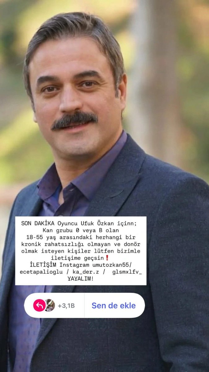 Ufuk Özkan için donör olmak isteyen kişiler aranıyor.