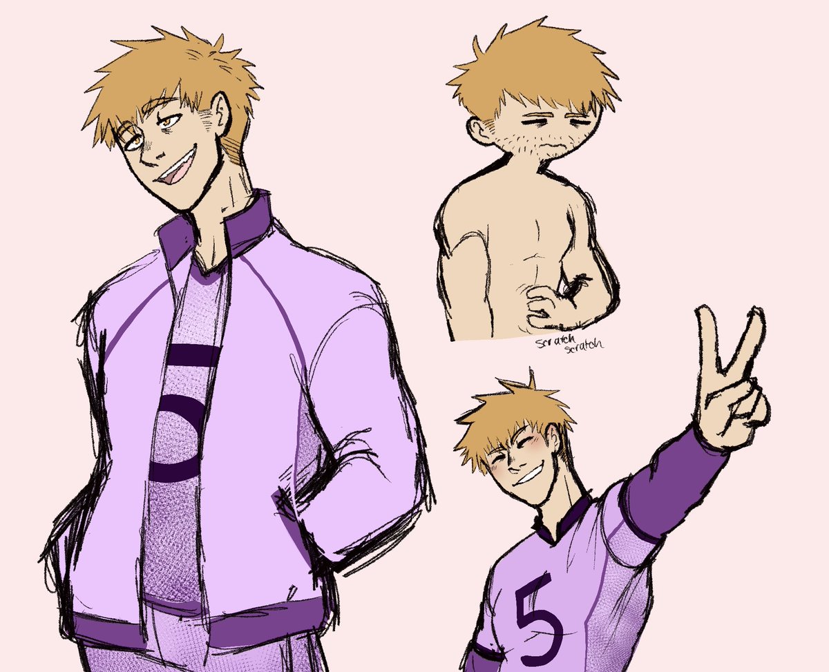 000lovemandy000's tweet image. I got a timeskip Kunigami request so I drew him in the two AUs I have, 
I gave him his sparkle back cause he deserves it 
#bllk #kunigami