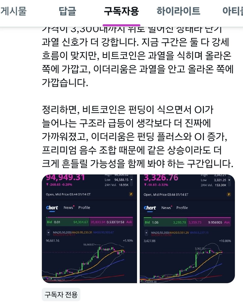 오늘 이더리움보다 비트코인이 더 강한 이유