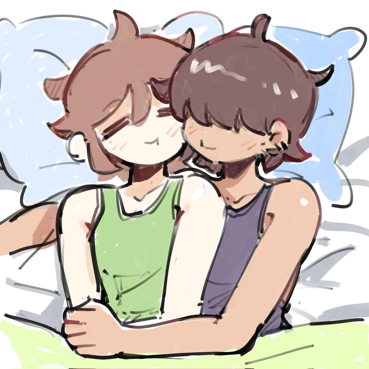 LooMelty's tweet image. Should I draw them making out sloppy style