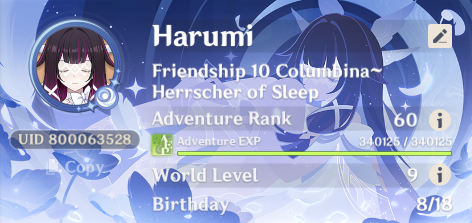 LK_Harumi's tweet photo. Happy Birthday Columbina~
Friendship 10 on her birthday!

#TheMoonHasRisen #GenshinMoonInvitation #Columbina #GenshinImpact #Genshin #GenshinLunaIV https://t.co/csV85m69Ga