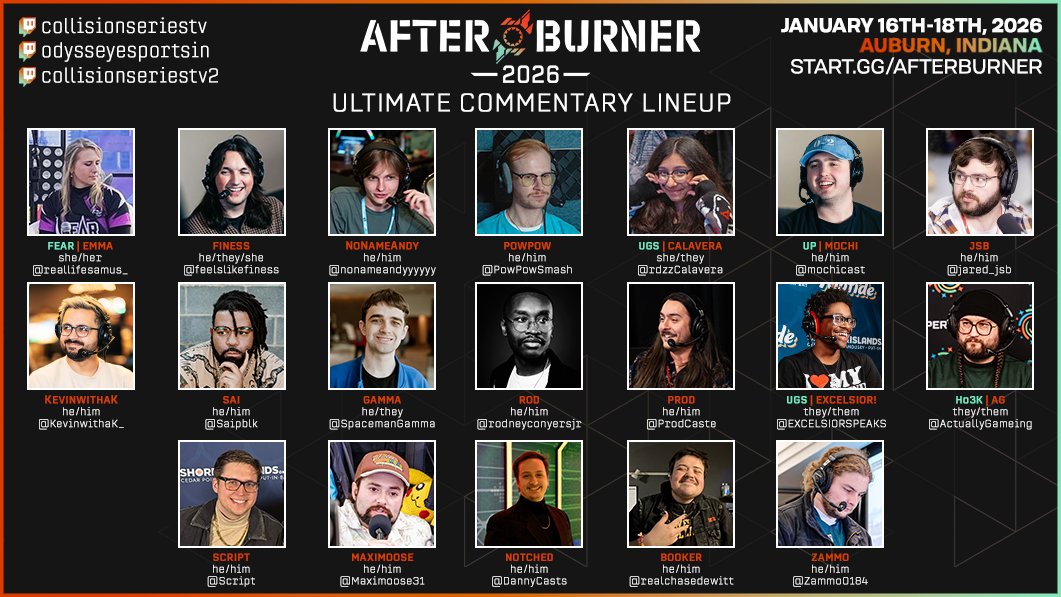 You cannot have a Midwest major without the Midwest's best blessing the mic! 🎙️

Tune in throughout this entire weekend to see the best the Midwest has to offer, both in competition and in casting, and even see who takes home a Midwest Commentary Award on Saturday after Singles!