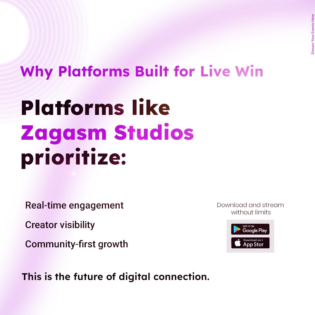 zagasmstudios's tweet photo. Here are few reasons why Going Live Remains the Most Powerful Way to Engage. #zagasmstudios #eventstarter #goviral #streaming https://t.co/ra0J6RWBqY